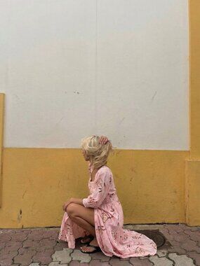 Free People morning meadows button down midi dress in pink floral